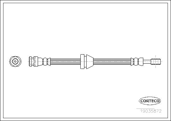 CORTECO Bremseslange 19035872 foraksel for CHEVROLET