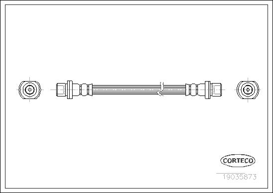 CORTECO Bremseslange 19035873 bagaksel for TOYOTA