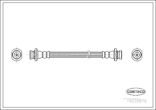 CORTECO Bremseslange 19035875 bagaksel for SUZUKI