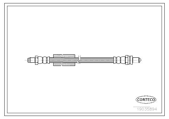 CORTECO Bremseslange 19035894 bagaksel for FORD