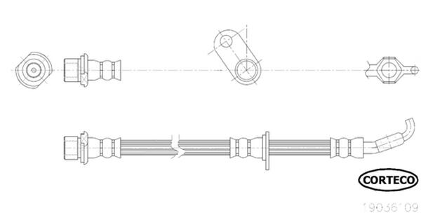 CORTECO 19036109 venstre foraksel for TOYOTA