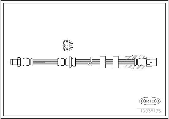CORTECO Bremseslange 19036135 foraksel for BMW