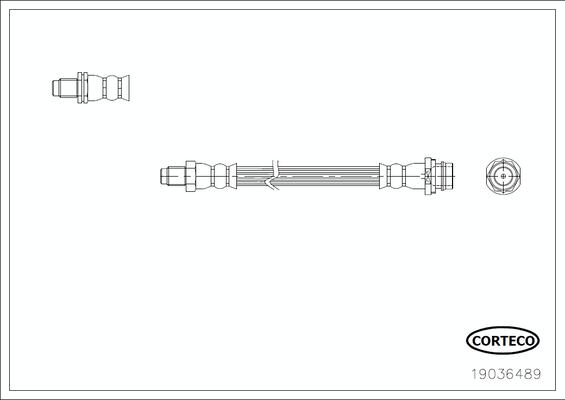 CORTECO Bremseslange 19036489 bagaksel for VOLVO