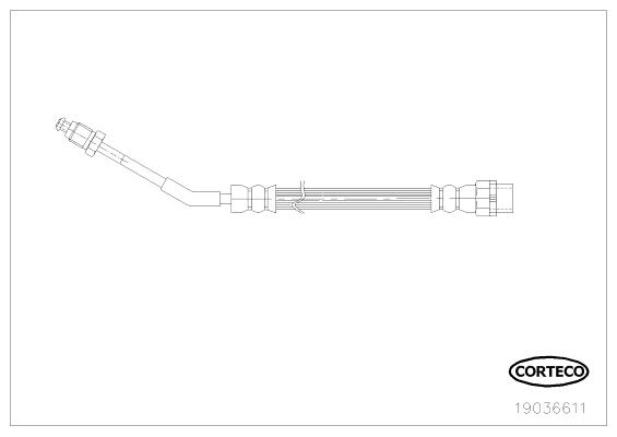 CORTECO Bremseslange 19036611 bagaksel for BMW