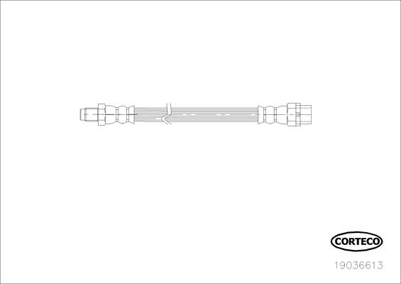 CORTECO Bremseslange 19036613 bagaksel for BMW