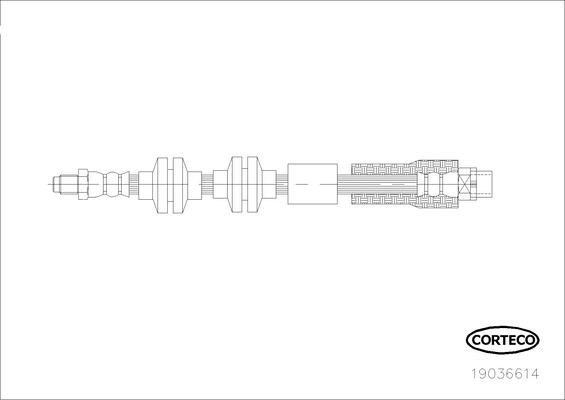 CORTECO Bremseslange 19036614 foraksel for BMW