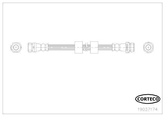 CORTECO Bremseslange 19037174 for FORD