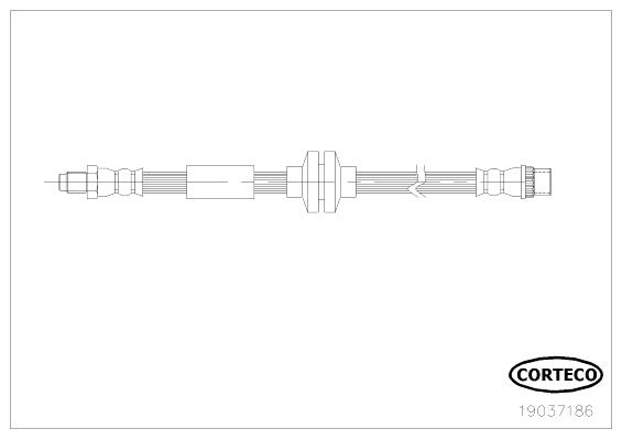 CORTECO Bremseslange 19037186 for VAUXHALL RENAULT