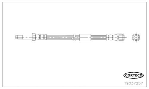 CORTECO Bremseslange 19037257 foran for MERCEDES-BENZ