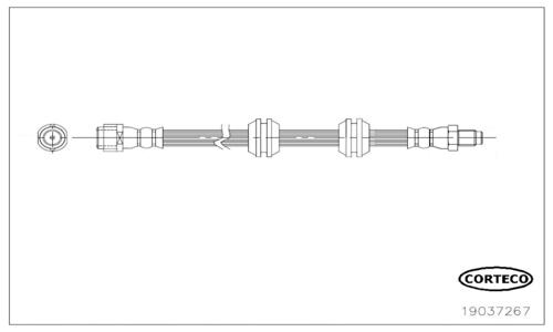 CORTECO Bremseslange 19037267 bagaksel for MERCEDES-BENZ