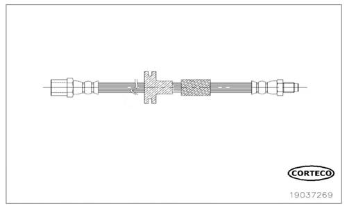 CORTECO Bremseslange 19037269 foraksel for MERCEDES-BENZ