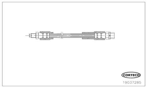 CORTECO Bremseslange 19037285 bagaksel for BMW