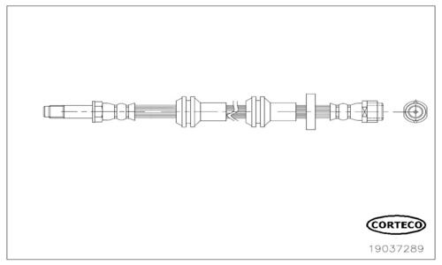 CORTECO Bremseslange 19037289 foraksel for VAG