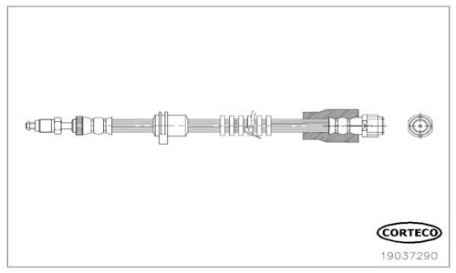 CORTECO Bremseslange 19037290 foraksel for BMW