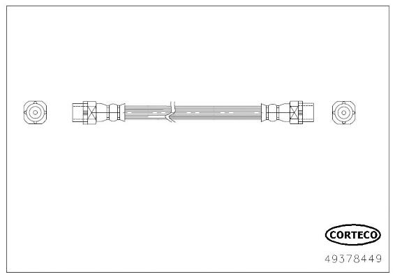 CORTECO Bremseslange 49378449 Bagaksel venstre for BMW