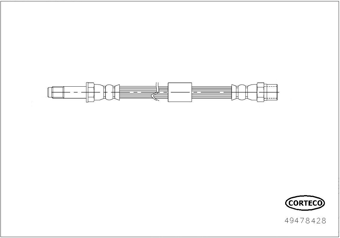 CORTECO Bremseslange 49478428 højre for BMW