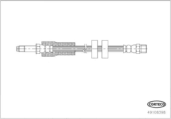 CORTECO Bremseslange 49108398 foraksel for VOLVO