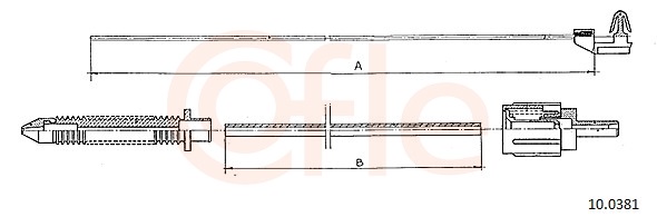 COFLE Gaskabel 100381 for RENAULT