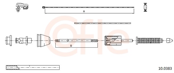 COFLE Gaskabel 100383 for RENAULT