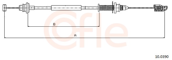 COFLE Gaskabel 100390 for DACIA