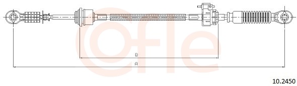 COFLE Kabel, manuel gearkasse 102450 for FORD