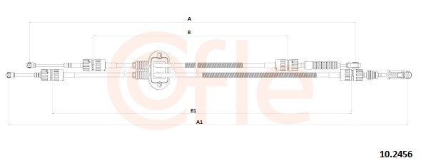 COFLE Kabel, manuel gearkasse 102456 for FORD