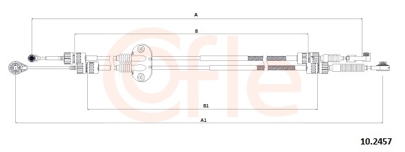 COFLE Kabel, manuel gearkasse 102457 for FORD