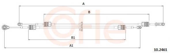 COFLE Kabel, manuel gearkasse 102461 for FORD