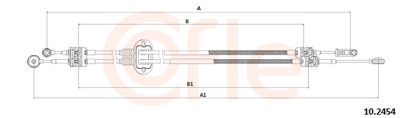 COFLE Kabel, manuel gearkasse 102454 for FORD