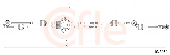 COFLE Kabel, manuel gearkasse 102464 for FORD