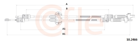 COFLE Kabel, manuel gearkasse 102466 for FORD