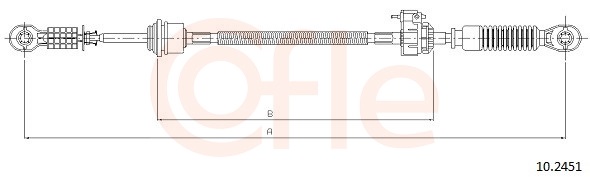 COFLE Kabel, manuel gearkasse 102451 for FORD