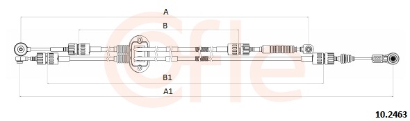 COFLE Kabel, manuel gearkasse 102463 for FORD