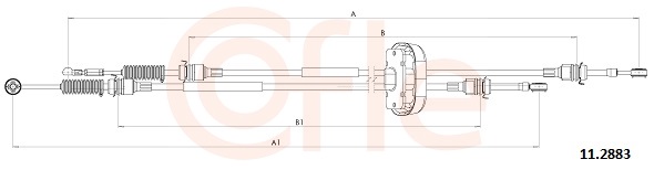 COFLE Kabel, manuel gearkasse 112883 for OPEL RENAULT NISSAN
