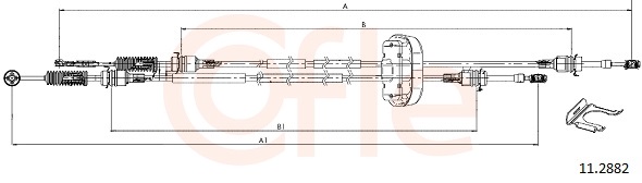 COFLE Kabel, manuel gearkasse 112882 for OPEL NISSAN