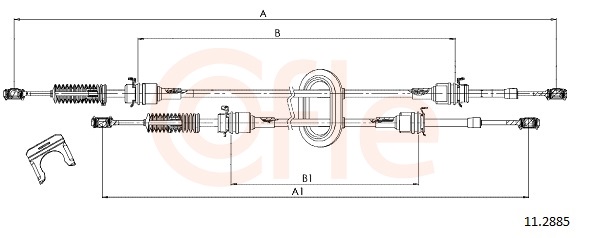COFLE Kabel, manuel gearkasse 112885 for OPEL NISSAN