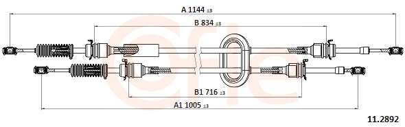 COFLE Kabel, manuel gearkasse 112892 for RENAULT