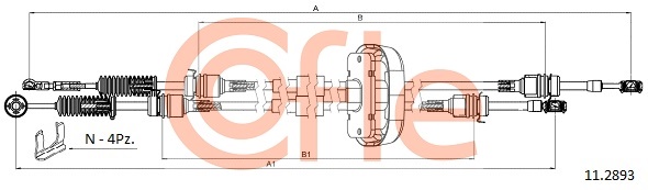 COFLE Kabel, manuel gearkasse 112893 for RENAULT