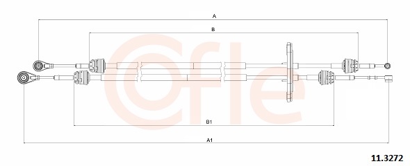 COFLE Kabel, manuel gearkasse 113272 for FIAT