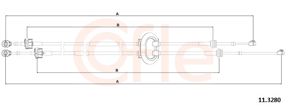 COFLE Kabel, manuel gearkasse 113280 for CITROËN