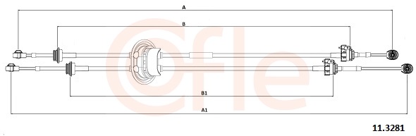 COFLE Kabel, manuel gearkasse 113281 for CITROËN