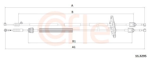 COFLE Kabel, manuel gearkasse 113295 for FIAT CITROËN
