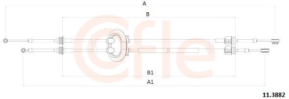 COFLE Kabel, manuel gearkasse 113882 for PEUGEOT