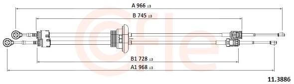 COFLE Kabel, manuel gearkasse 113886 for PEUGEOT