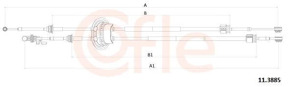 COFLE Kabel, manuel gearkasse 113885 for PEUGEOT