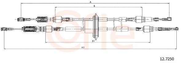COFLE Kabel, manuel gearkasse 127250 for FIAT