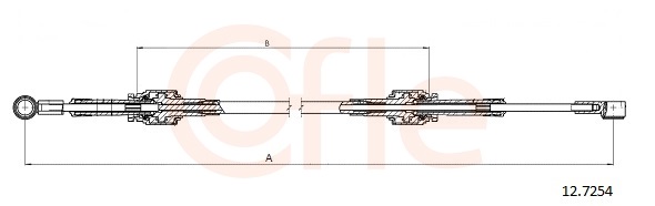 COFLE Kabel, manuel gearkasse 127254 for FIAT LANCIA