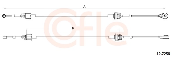 COFLE Kabel, manuel gearkasse 127258 for OPEL FIAT