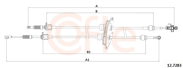 COFLE Kabel, manuel gearkasse 127283 for FIAT PEUGEOT