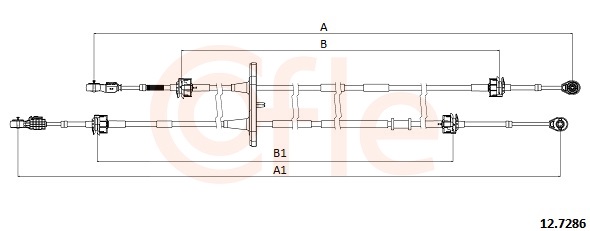 COFLE Kabel, manuel gearkasse 127286 for FIAT